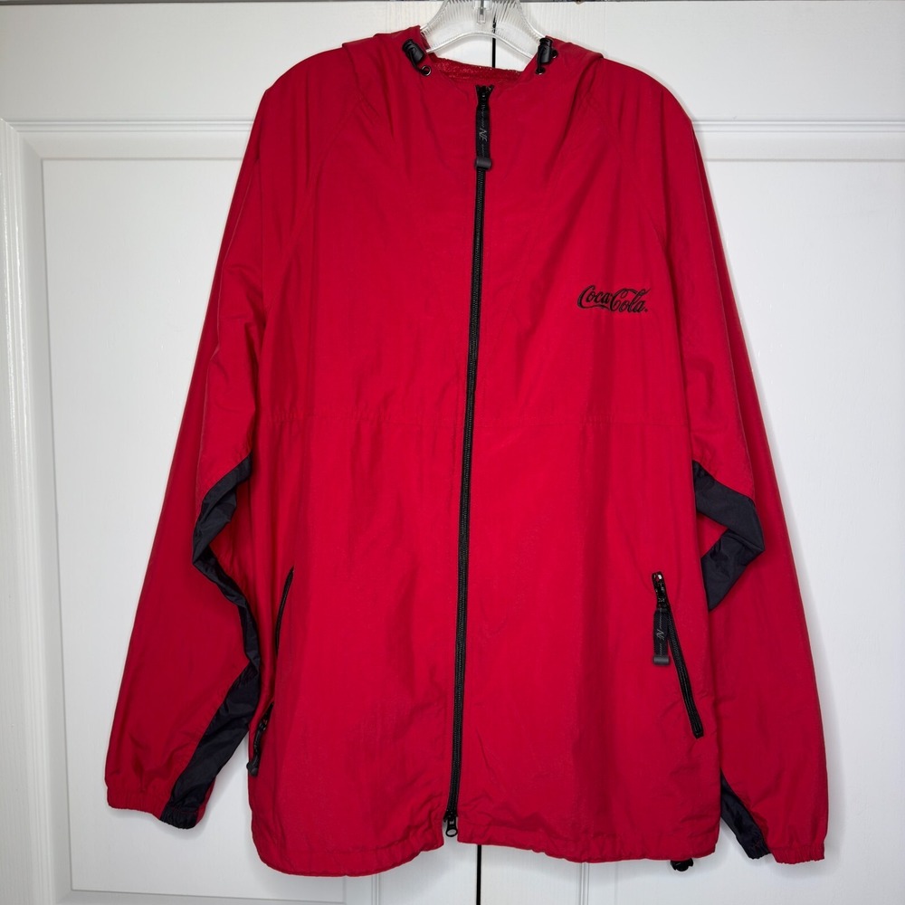 North End Jacket Men XL Red Ezepack Coca Cola Ezem System Techno Series Full Zip